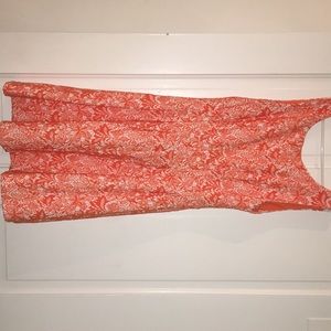 Lace Orange A-line dress